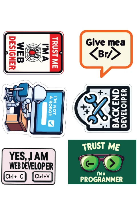 Programmer & Developer Packet Sticker | Made In Premium Gloss Vinyl With FPF(Fade Protection Film), Water Proof, Precut Sticker, Pack Of 1